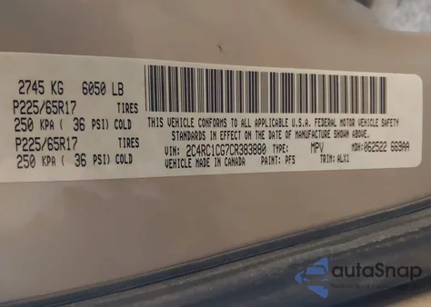 2012 Chrysler Town & Country Touring-L z USA, uszkodzony, nr VIN 2C4RC1CG7CR383880